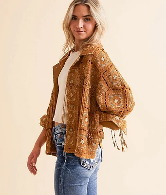 Miss Me Crochet Fringe Jacket