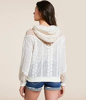 Mixed Lace Hoodie