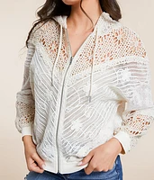 Mixed Lace Hoodie