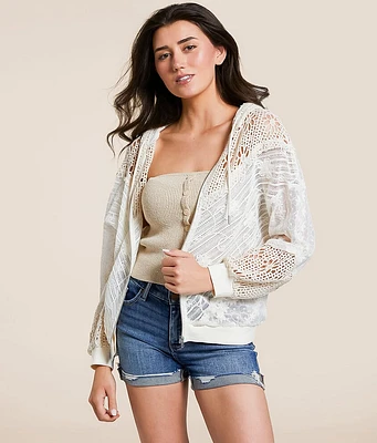 Mixed Lace Hoodie