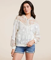 Mixed Lace Hoodie