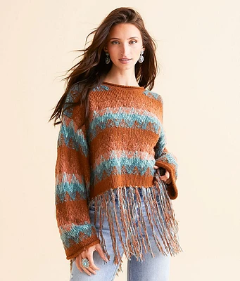 Miss Me Fringe Sweater