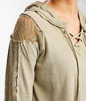 Lace-Up Hoodie