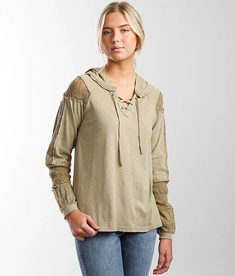 Lace-Up Hoodie