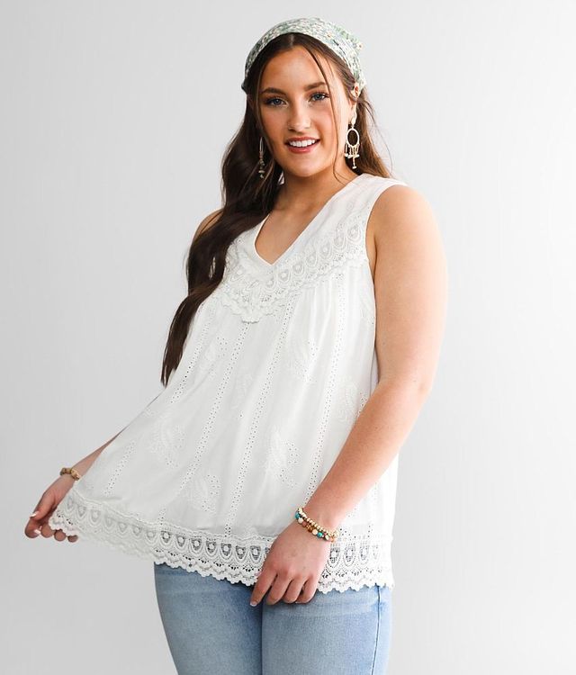 Women's Crochet Yoke Tank