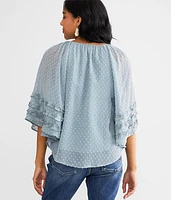 Swiss Dot Chiffon Top