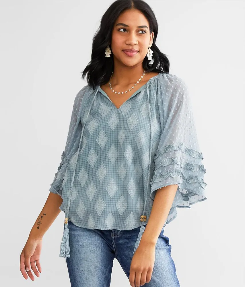 Swiss Dot Chiffon Top