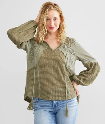 Miss Me Waffle Knit Top