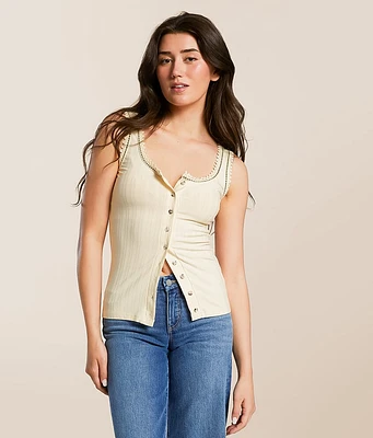 Crochet Trim Tank Top