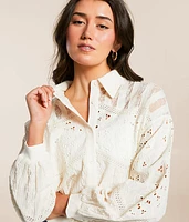 Mixed Crochet Shirt