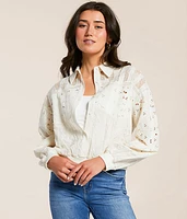 Mixed Crochet Shirt