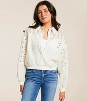 Mixed Crochet Shirt