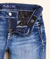 Girls - Mid-Rise Straight Stretch Cuffed Jean