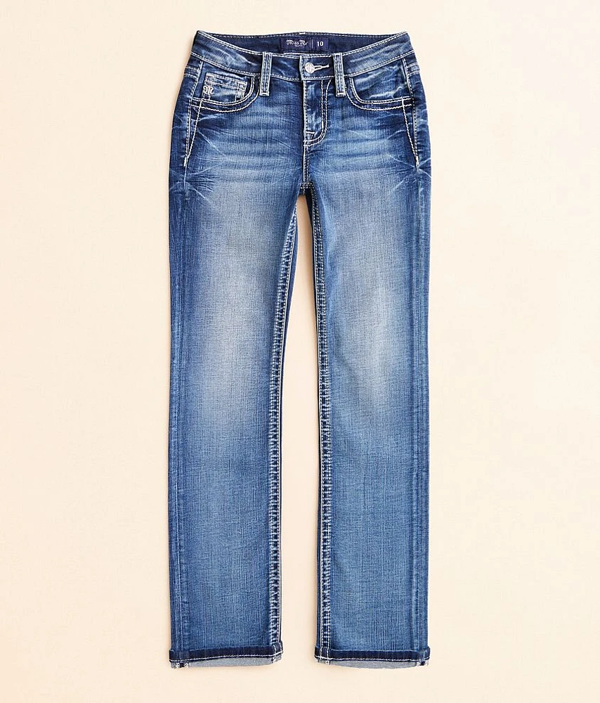 Girls - Mid-Rise Straight Stretch Cuffed Jean