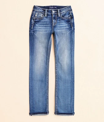 Girls - Mid-Rise Straight Stretch Cuffed Jean