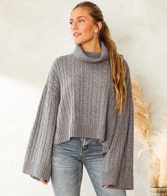 Willow & Root Cable Knit Boxy Sweater