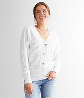 Back Lace-Up Sweater