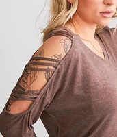 Strappy Cold Shoulder Top