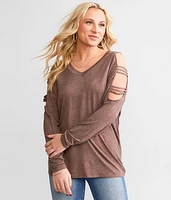 Strappy Cold Shoulder Top