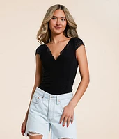 Lace Trim Tank Top