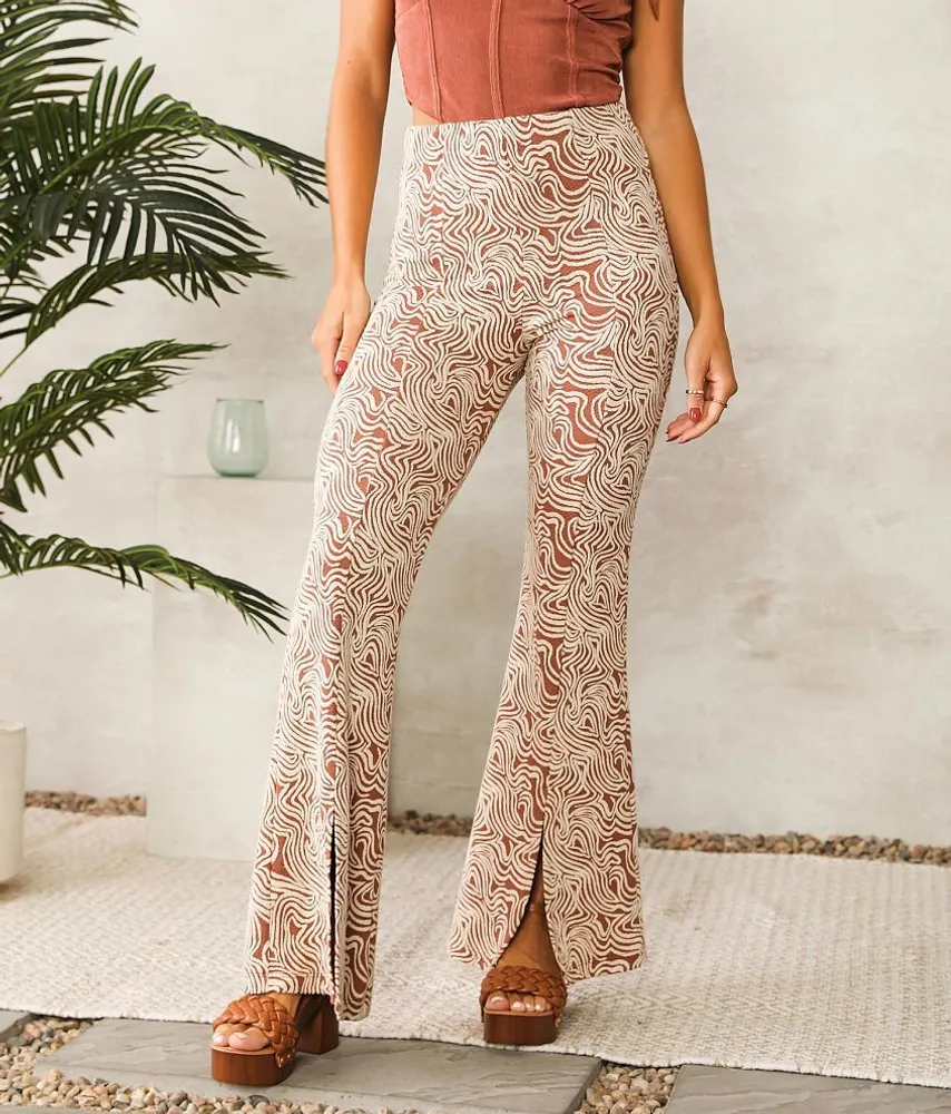 Flex Crossover High-Rise Flare Pants