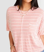 Textured Knit Cropped Top