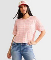 Textured Knit Cropped Top