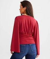 Surplice Fringe Top