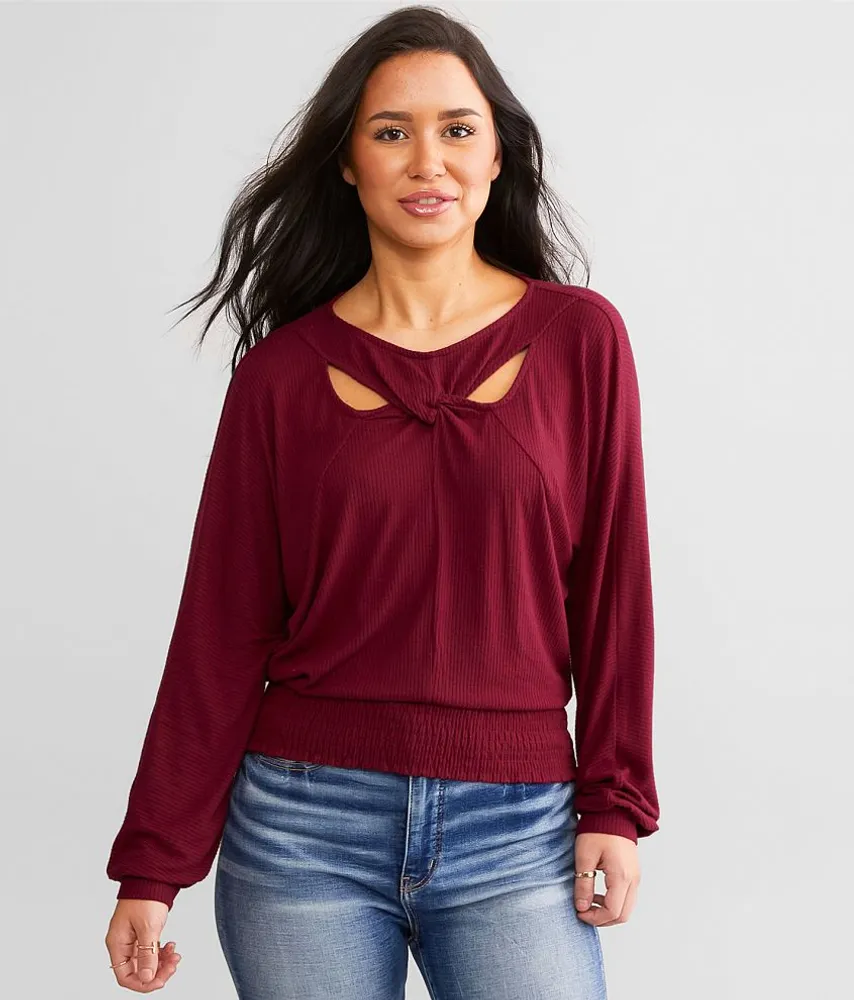 Textured Dolman Top