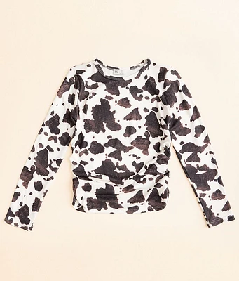 Girls - BKE Cow Print Top