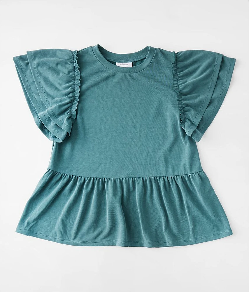 Girls - Willow & Root Peplum Ruffle Top