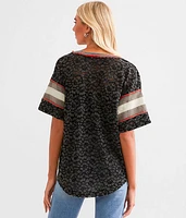 Pieced Floral Lace Top