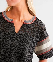 Pieced Floral Lace Top