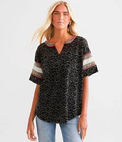 Pieced Floral Lace Top