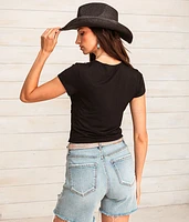 Lace-Up Cropped Top