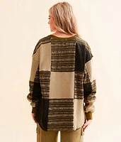 Pieced Checker Pullover