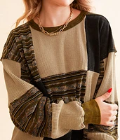 Pieced Checker Pullover