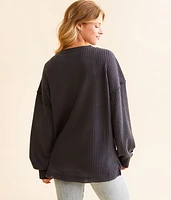 Waffle Knit Henley