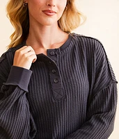 Waffle Knit Henley