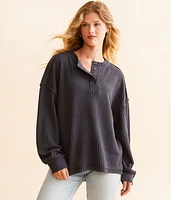 Waffle Knit Henley