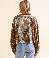 Camo Plaid Top
