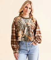 Camo Plaid Top