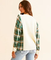 Pieced Waffle Knit Top