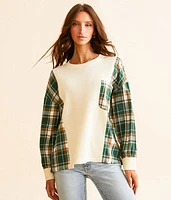 Pieced Waffle Knit Top