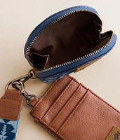 Southwestern Denim Wristlet