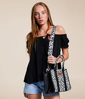 Leopard Print Structured Purse