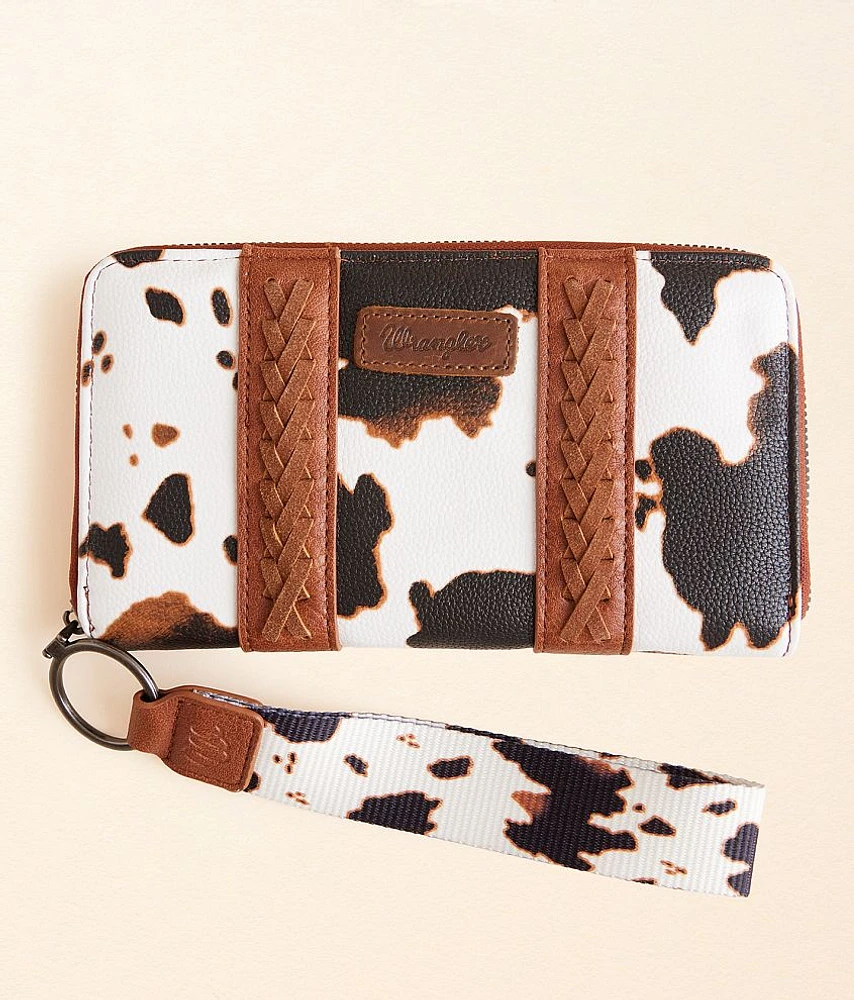 Wrangler Cow Print Wristlet Wallet