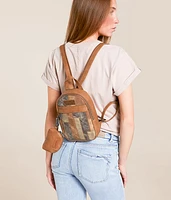 Denim Patchwork Mini Backpack