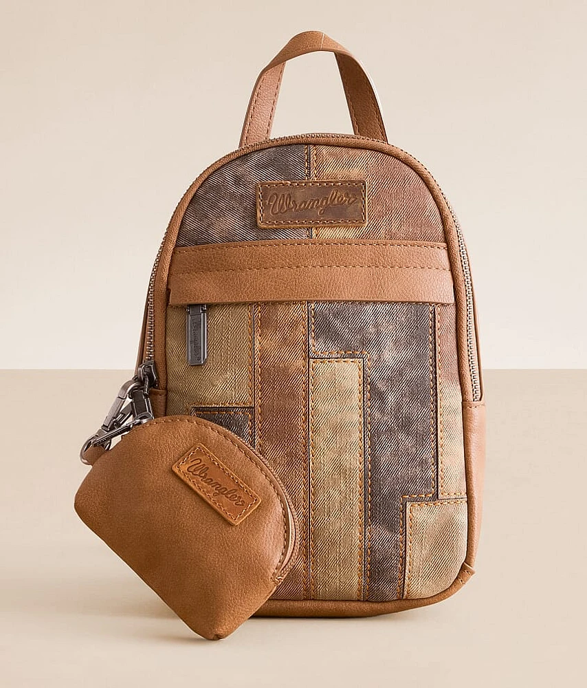 Denim Patchwork Mini Backpack