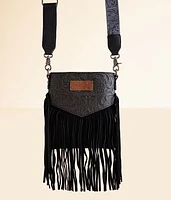 Wrangler Tooled Leather Fringe Purse